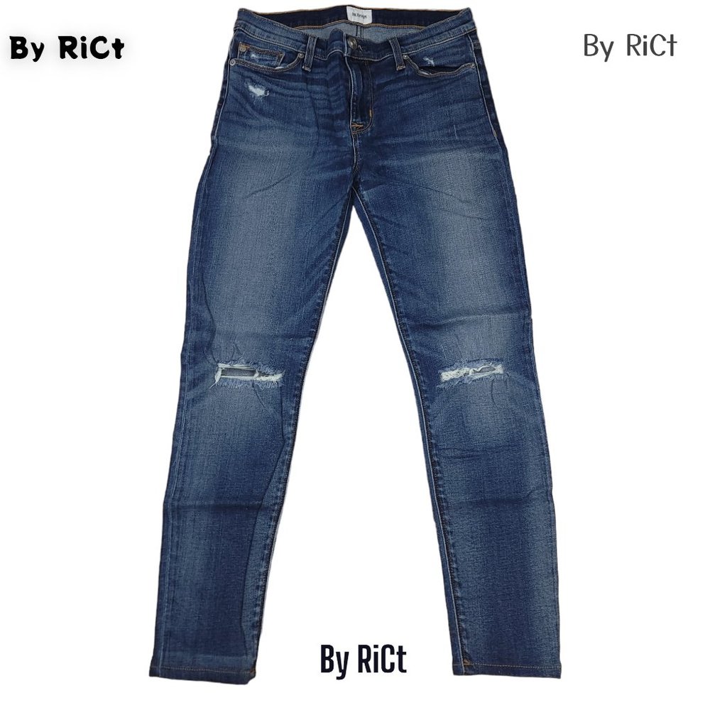 Hudson Nico Super Skinny Mid Rise Women's Ankle Jeans Size 28 Stretch Distressed